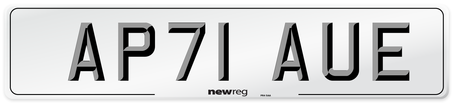 AP71 AUE Number Plate from New Reg